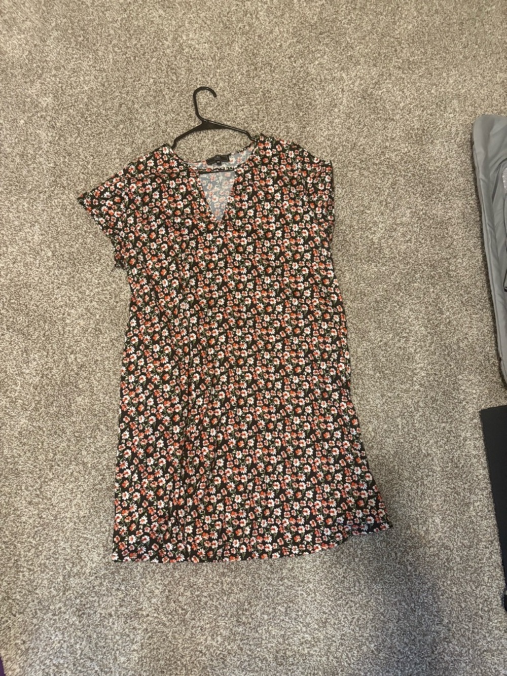 Vibe Black Dress with Pink and Cream Floral Print